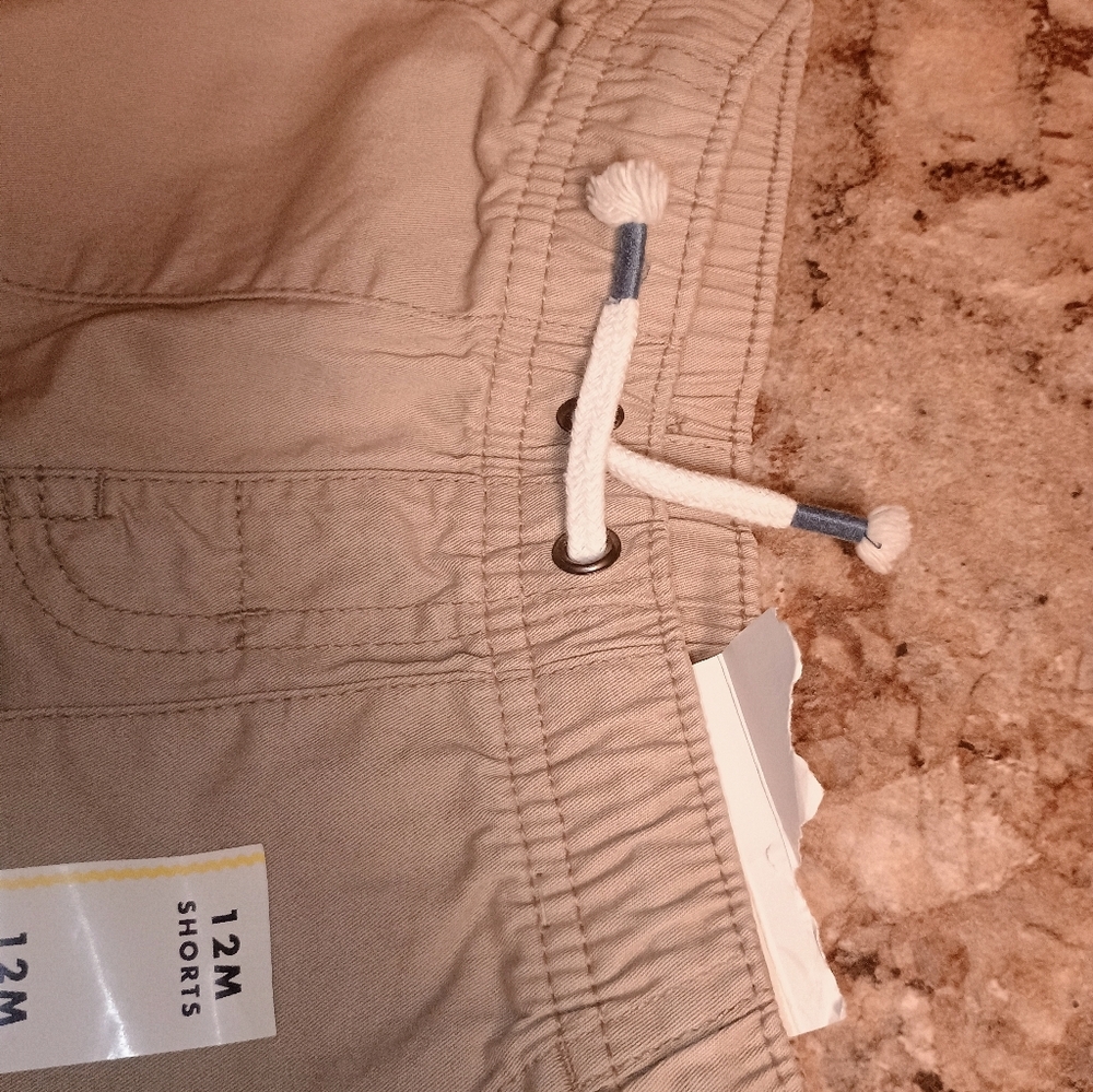 Toddler Tan Shorts Cat and Jack size 12 months elastic waist khaki shorts.New - Picture 6 of 6